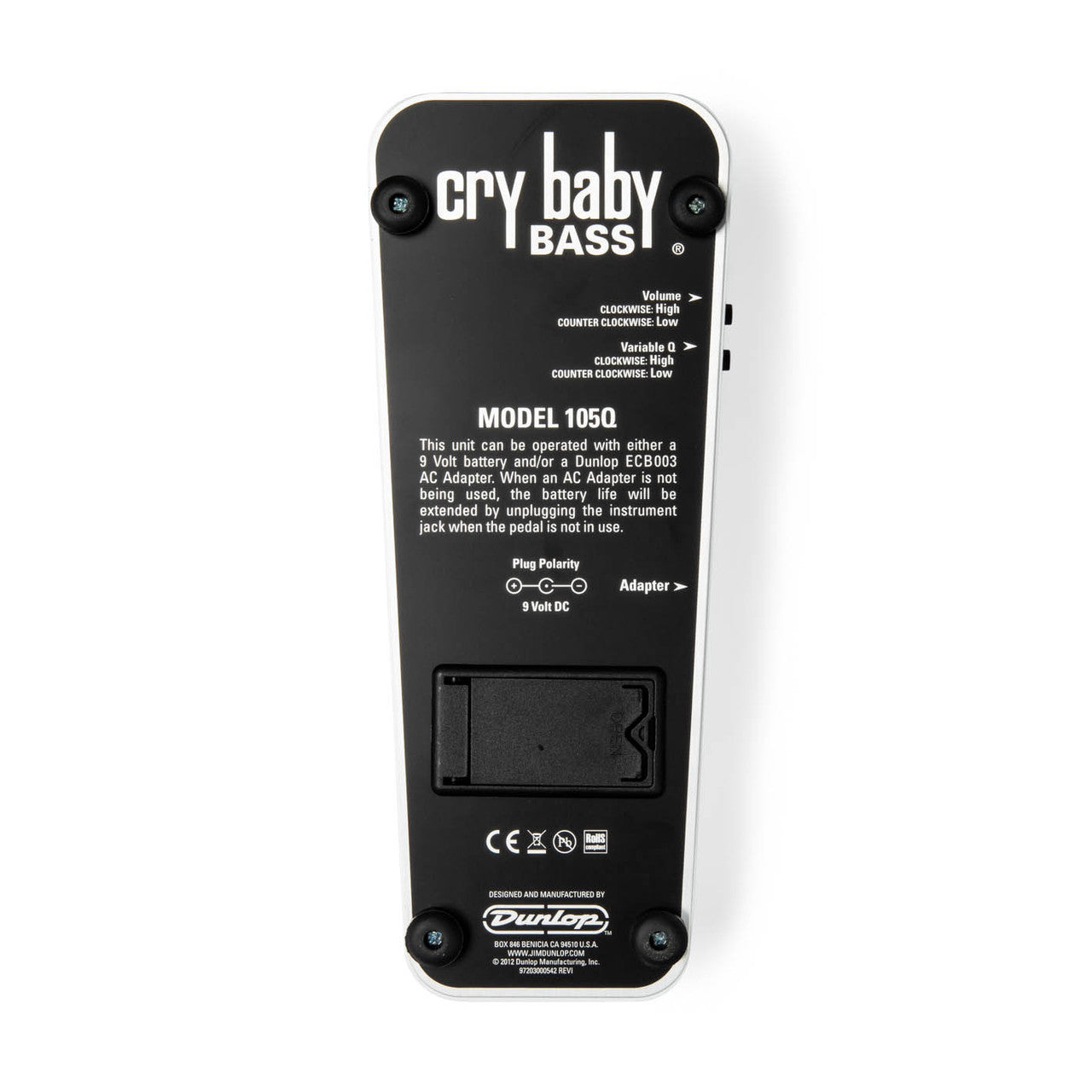 Dunlop Cry Baby Bass Wah Effects Pedal