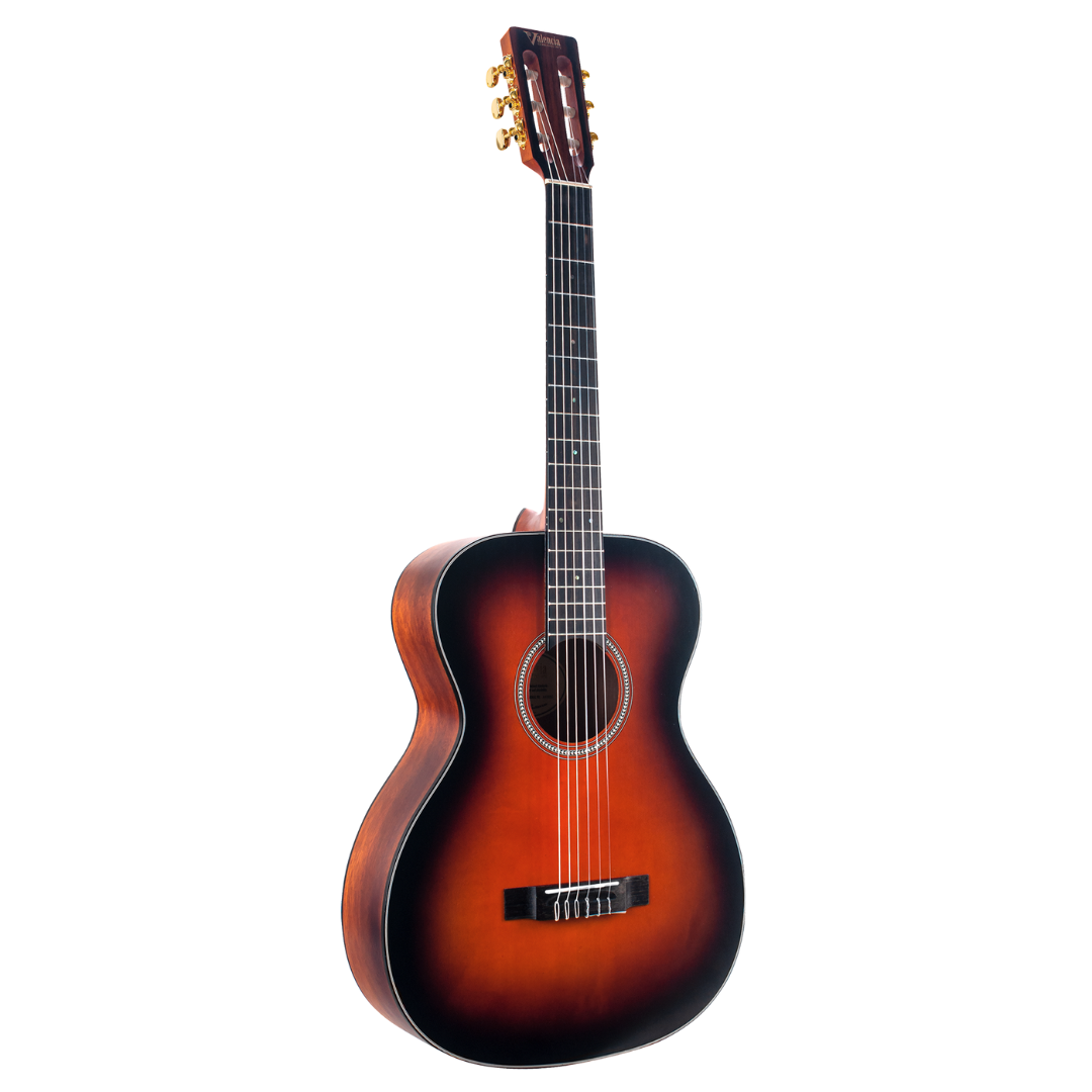 Valencia VA434CSB 430 Series | 4/4 Size Auditorium Size Nylon String Guitar | Classic Sunburst