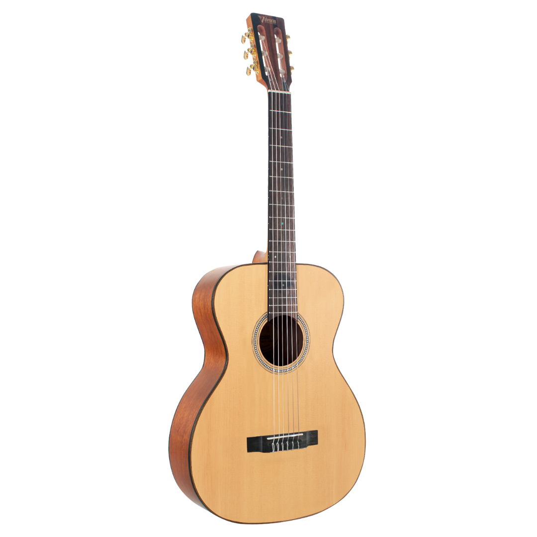 Valencia VA434 430 Series | 4/4 Size Auditorium Size Nylon String Guitar | Natural Satin