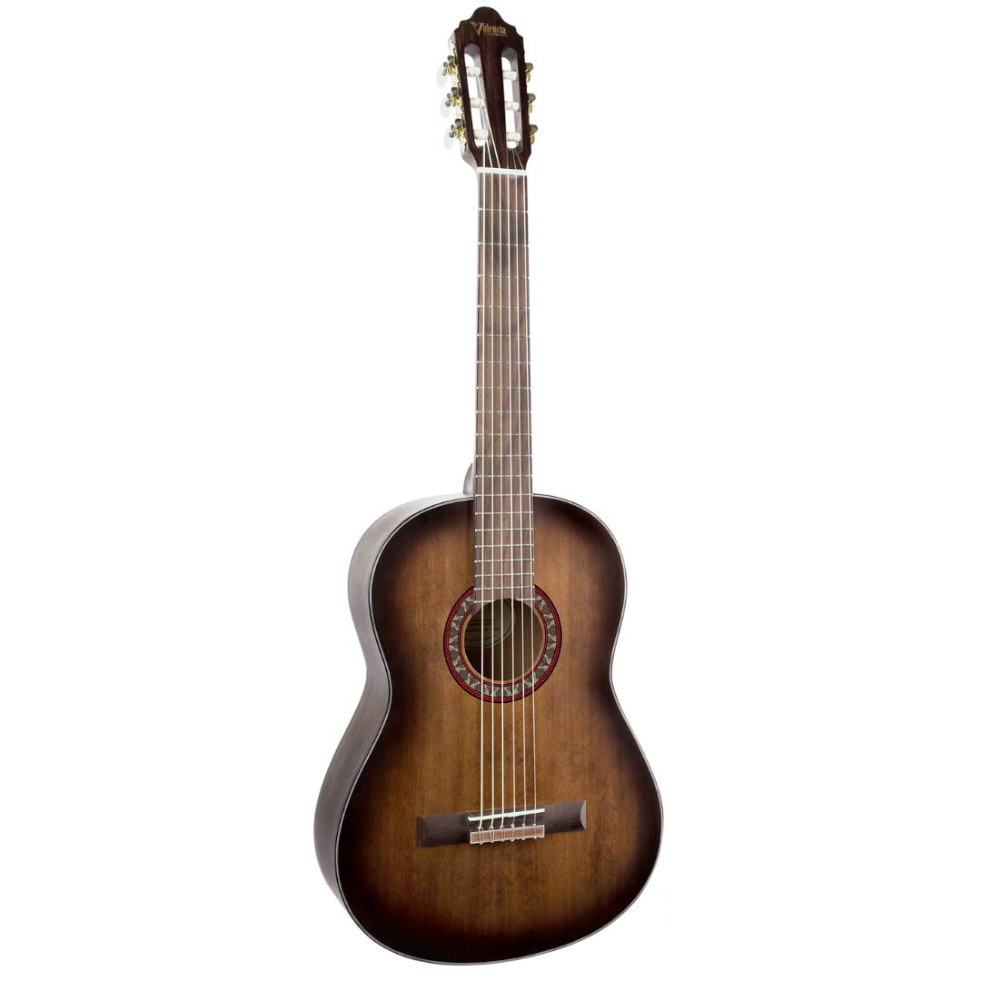 Valencia VC404HSB 400 Series | 4/4 Size Classical Guitar | Historic Sunburst