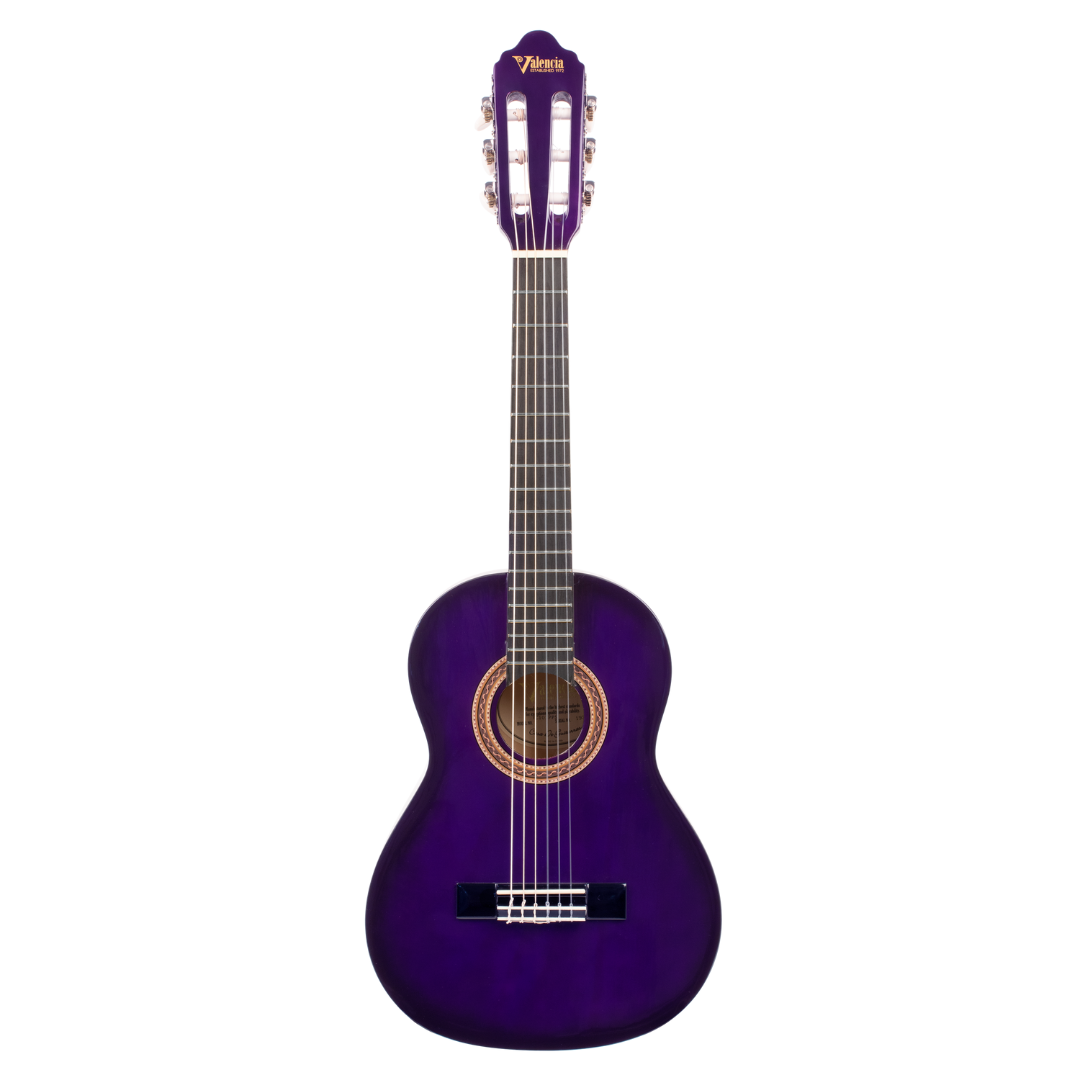 Valencia VC101PPS 100 Series | 1/4 Size Classical Guitar | Purple Sunburst