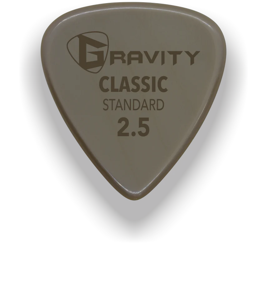 Gravity Picks Classic Gold Standard 2.5mm Polished | Tan