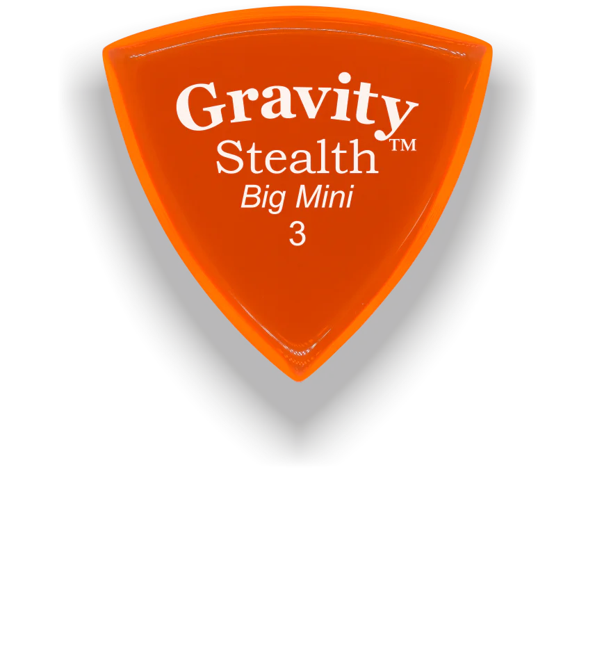 Gravity Picks Stealth Big Mini 3mm Master Finish | Orange