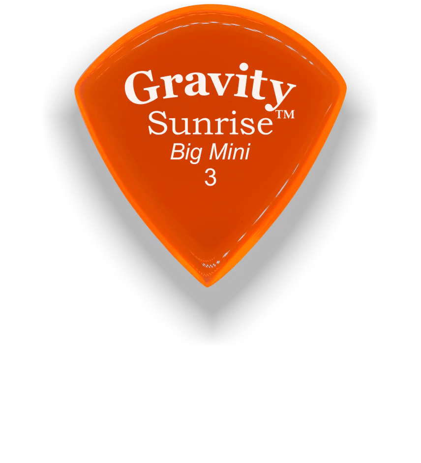 Gravity Picks Sunrise Big Mini 3mm Polished | Orange