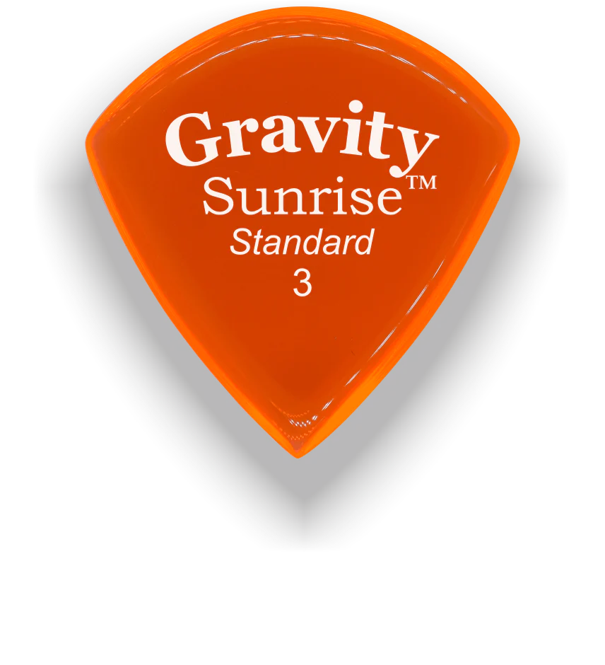 Gravity Picks Sunrise Standard 3mm Polished | Orange
