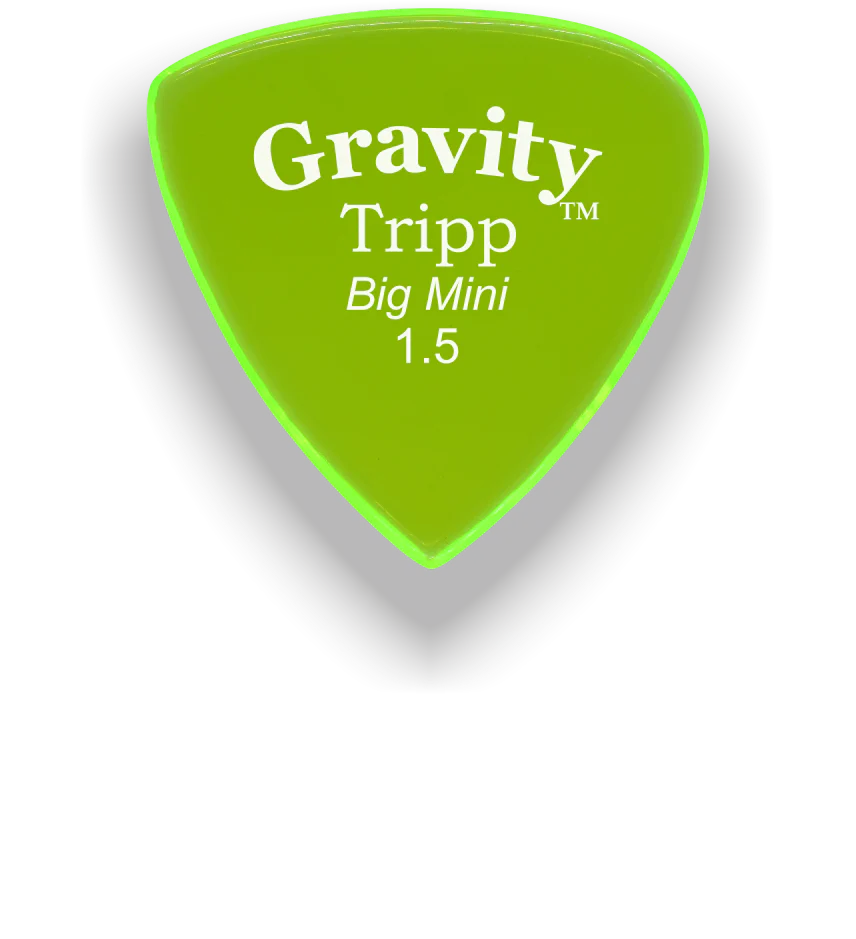 Gravity Picks Tripp Big Mini 1.5mm Polished | Fluro Green