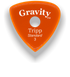 Gravity Picks Tripp Standard 3mm Master Finish w/Round Grip Hole | Orange