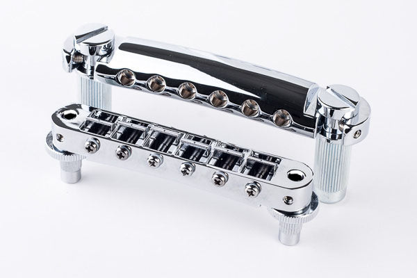 TonePros TP-LPM04-C Tune-O-Matic/Tailpiece set Standard (Small Post/Notched saddles) | Chrome