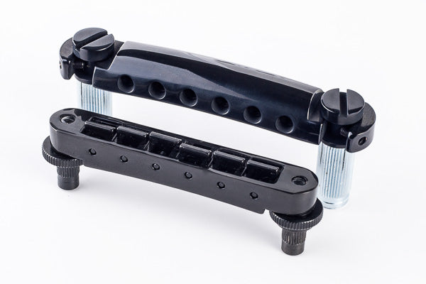 TonePros TP-LPS02-B Tune-O-Matic/Tailpiece set Standard (Small Post) | Black