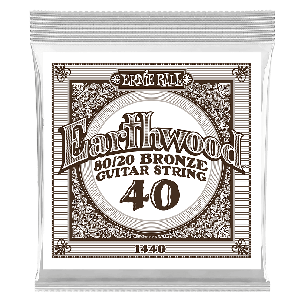 Ernie Ball P01440 .040 Earthwood 80/20 Bronze Acoustic Guitar Strings 6 Pack