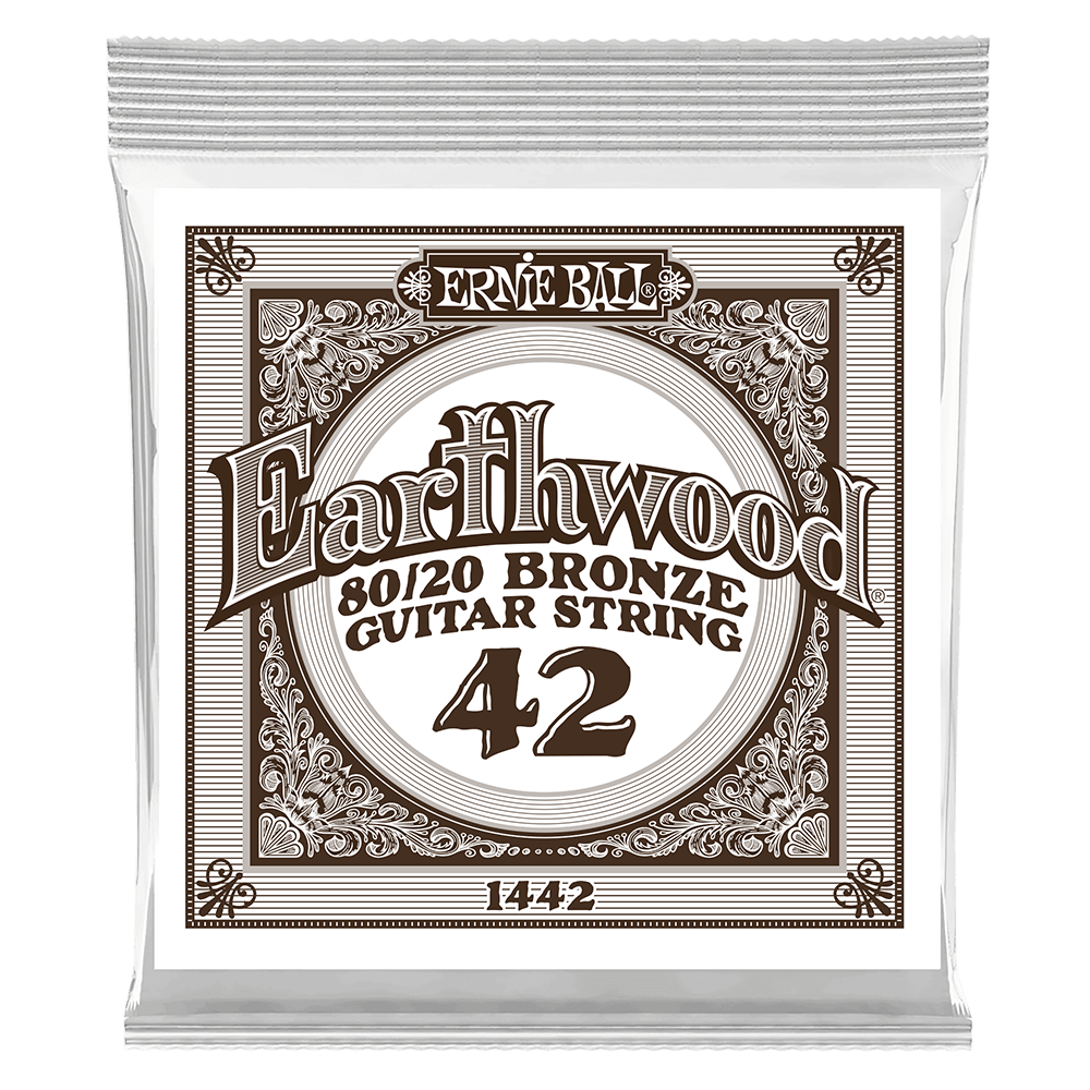 Ernie Ball P01442 .042 Earthwood 80/20 Bronze Acoustic Guitar Strings 6 Pack