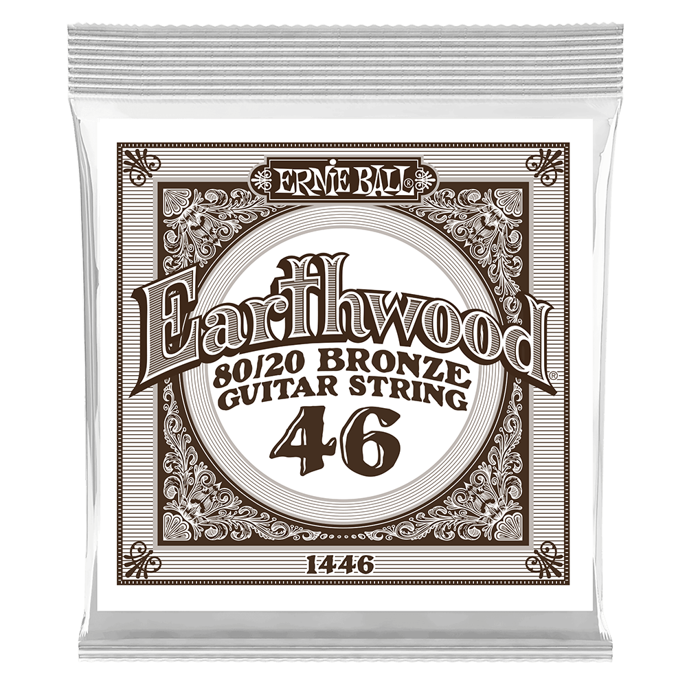 Ernie Ball P01446 .046 Earthwood 80/20 Bronze Acoustic Guitar Strings 6 Pack