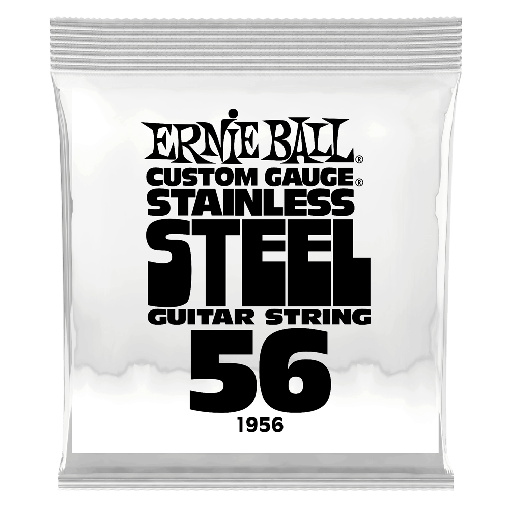 Ernie Ball .056 Stainless Steel Wound Electric Guitar Strings 6 Pack