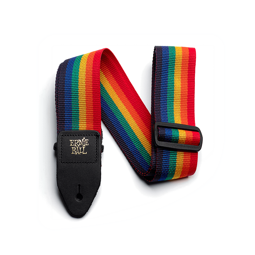 Ernie Ball P04044 Polypro Guitar Strap/Bass Strap | Rainbow