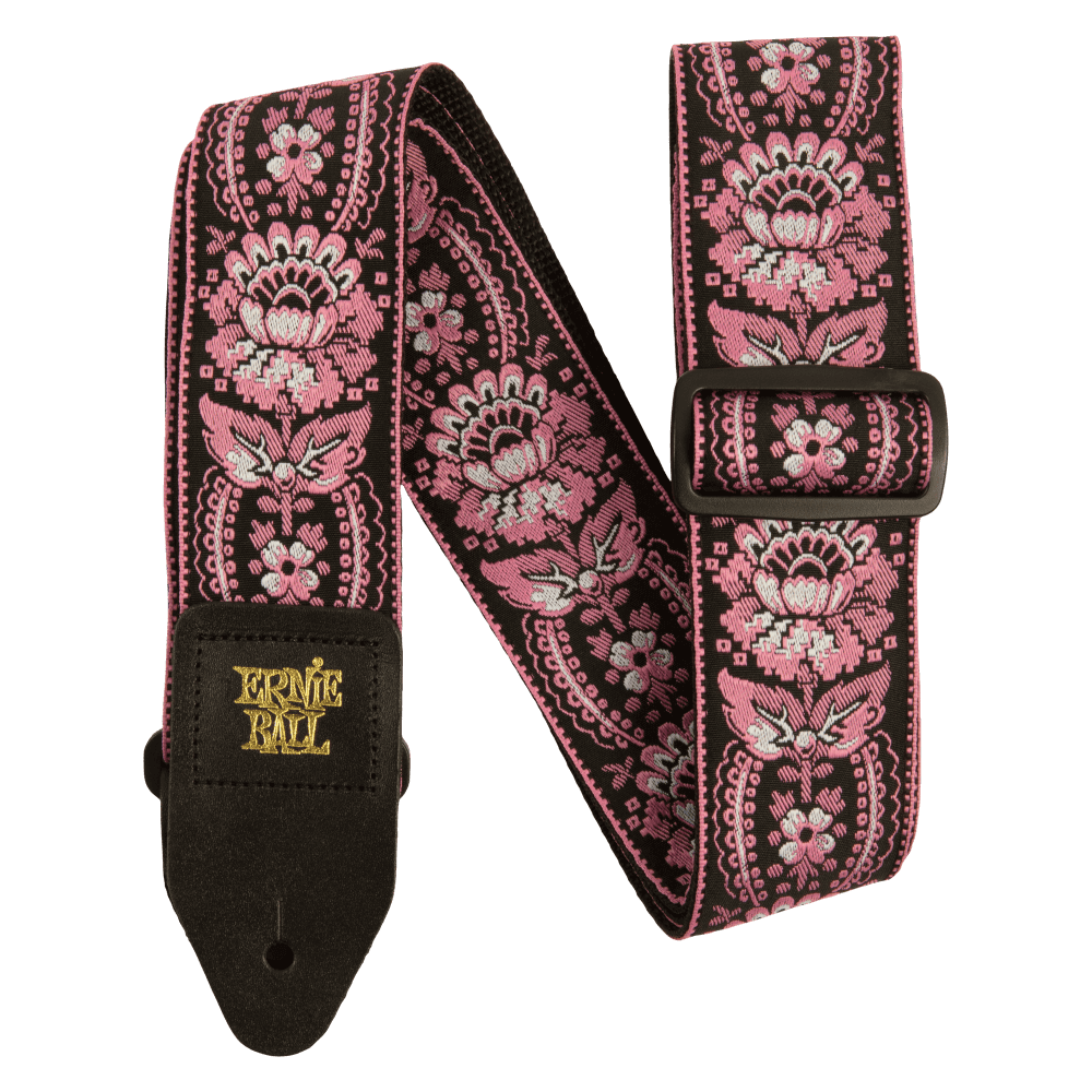 Ernie Ball P05347 Classic Jacquard Guitar Strap/Bass Strap | Pink Orleans