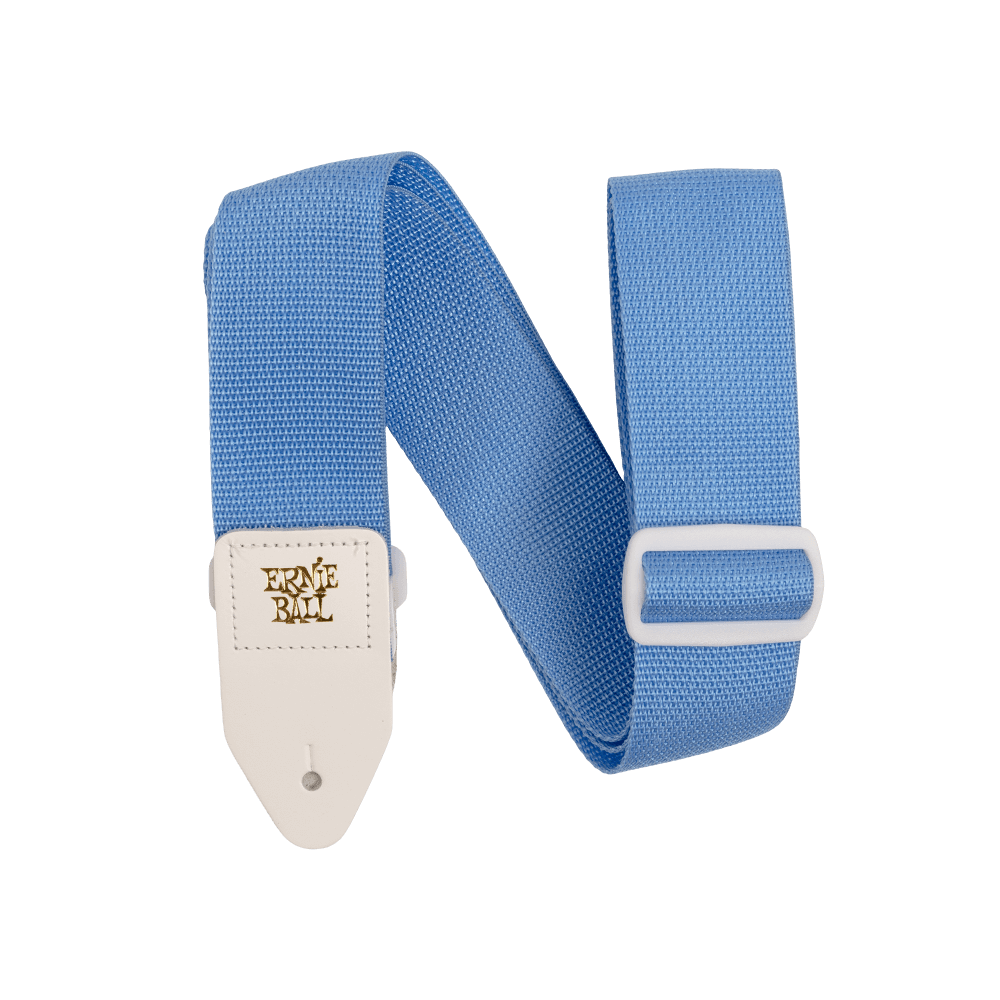 Ernie Ball P05348 Polypro Guitar Strap/Bass Strap | Soft Blue & White