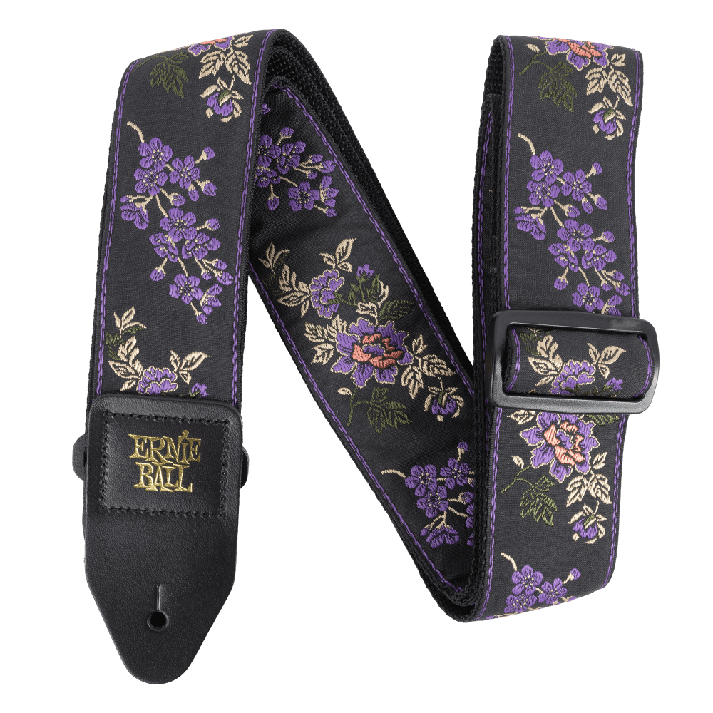 Ernie Ball P05364 Jacquard Guitar Strap/Bass Strap | Lavender Blossom