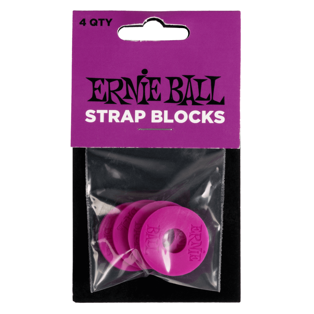 Ernie Ball P05618 Strap Blocks 4pk | Purple