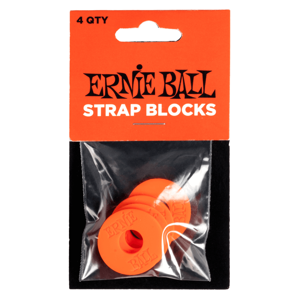 Ernie Ball P05620 Strap Blocks 4pk | Red