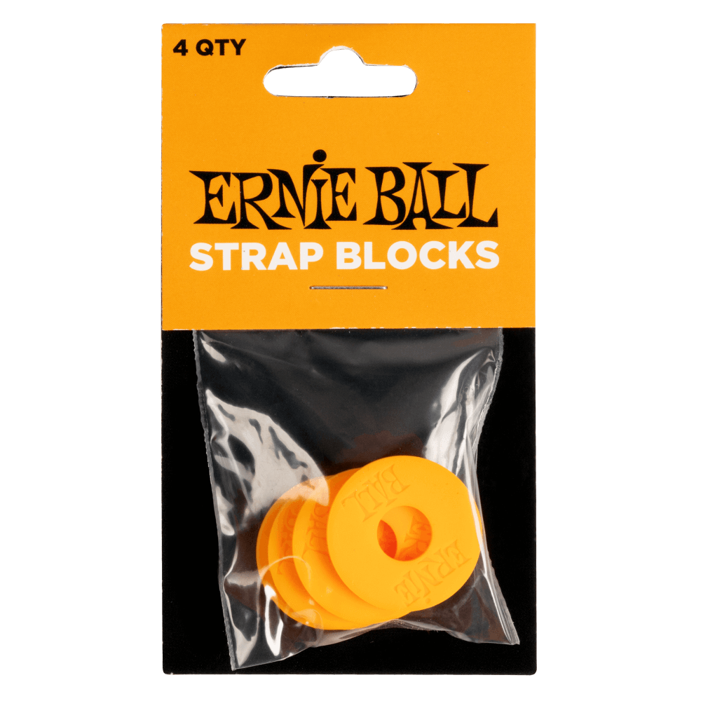 Ernie Ball P05621 Strap Blocks 4pk | Orange