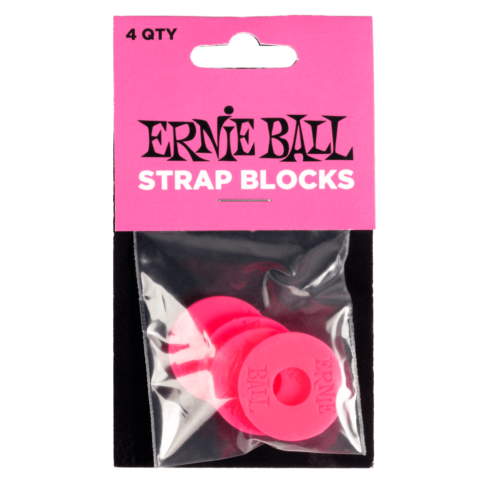 Ernie Ball P05623 Strap Blocks 4pk | Pink