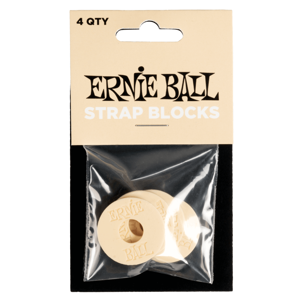 Ernie Ball P05624 Strap Blocks 4pk | Cream