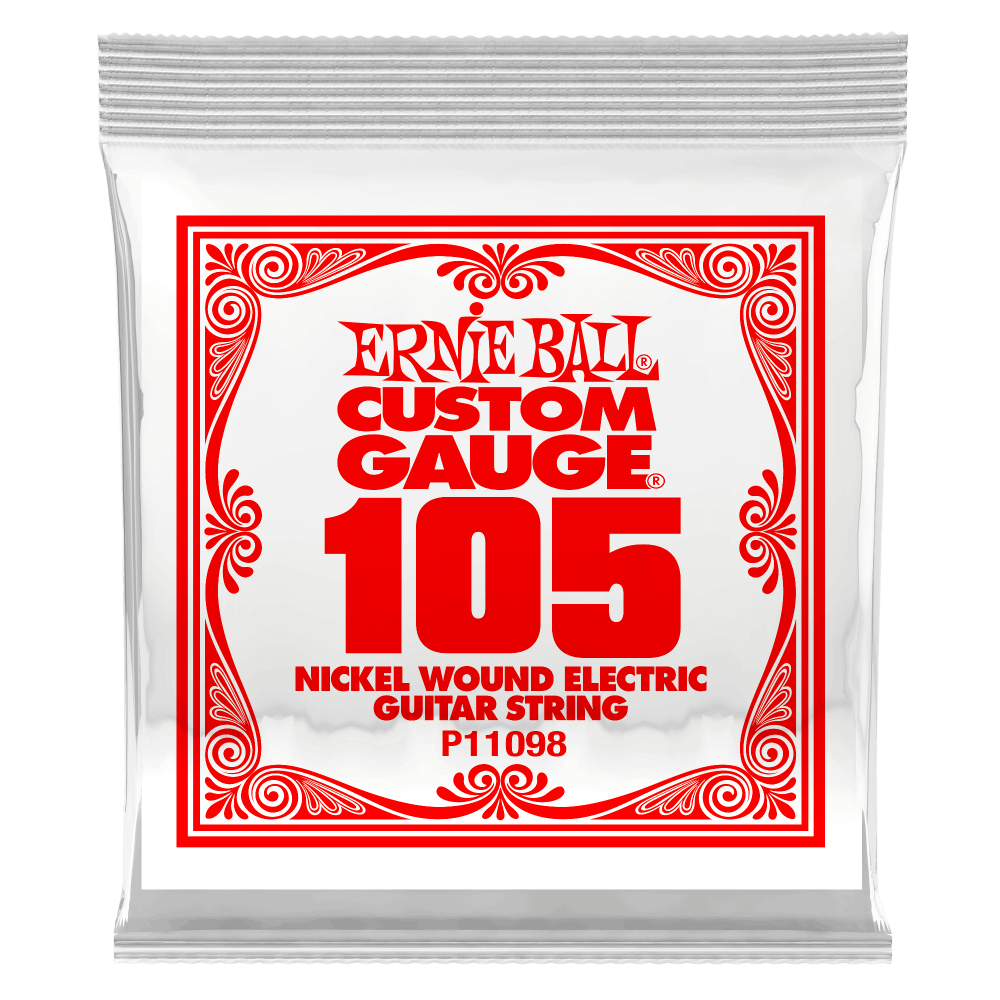 Ernie Ball .105 Extra Long Scale Nickel Wound Electric Electric Guitar Strings 3 pack