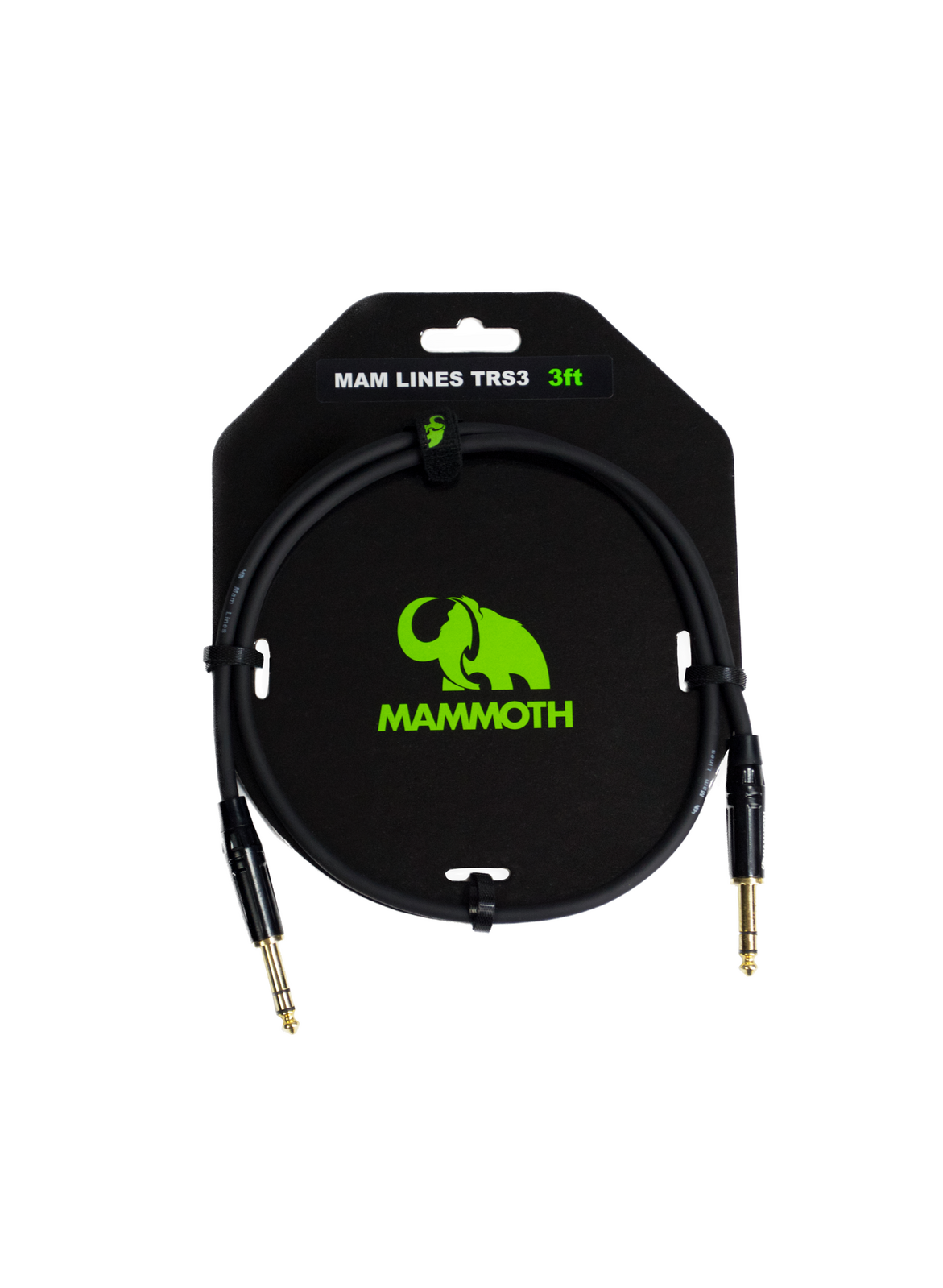 Mammoth Lines TRS3, 3ft Audio Cable TRS Jack to TRS Jack