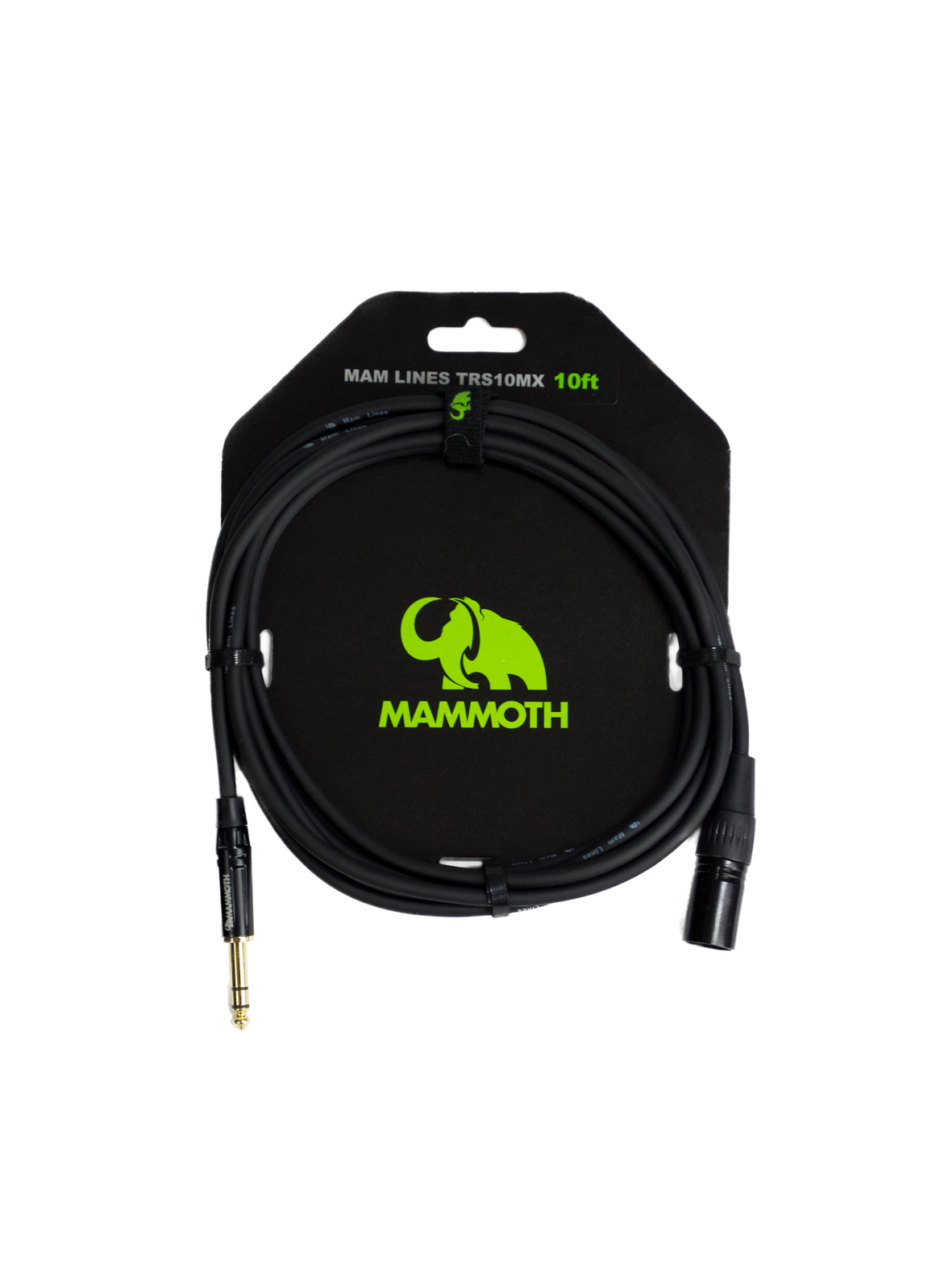 Mammoth Lines TRS10MX 10ft Audio Cable TRS Jack to Male XLR