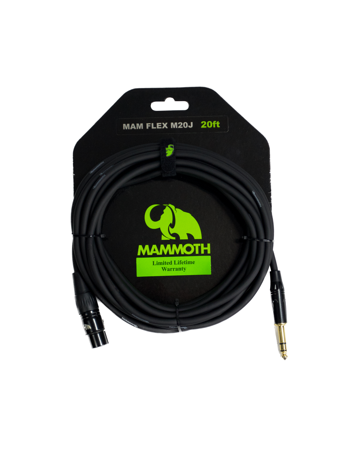 Mammoth Flex M20J 20ft Mic Cable XLR to TRS Jack