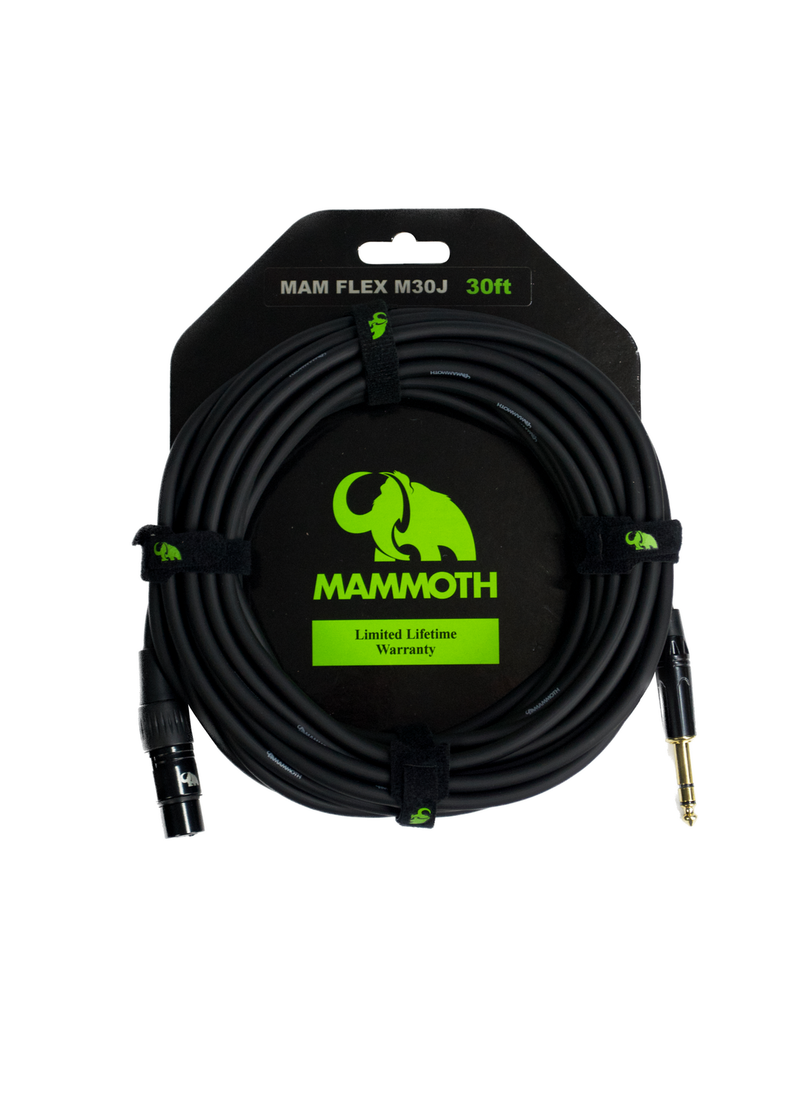 Mammoth Flex M30J, 30ft Mic Cable, XLR to TRS Jack