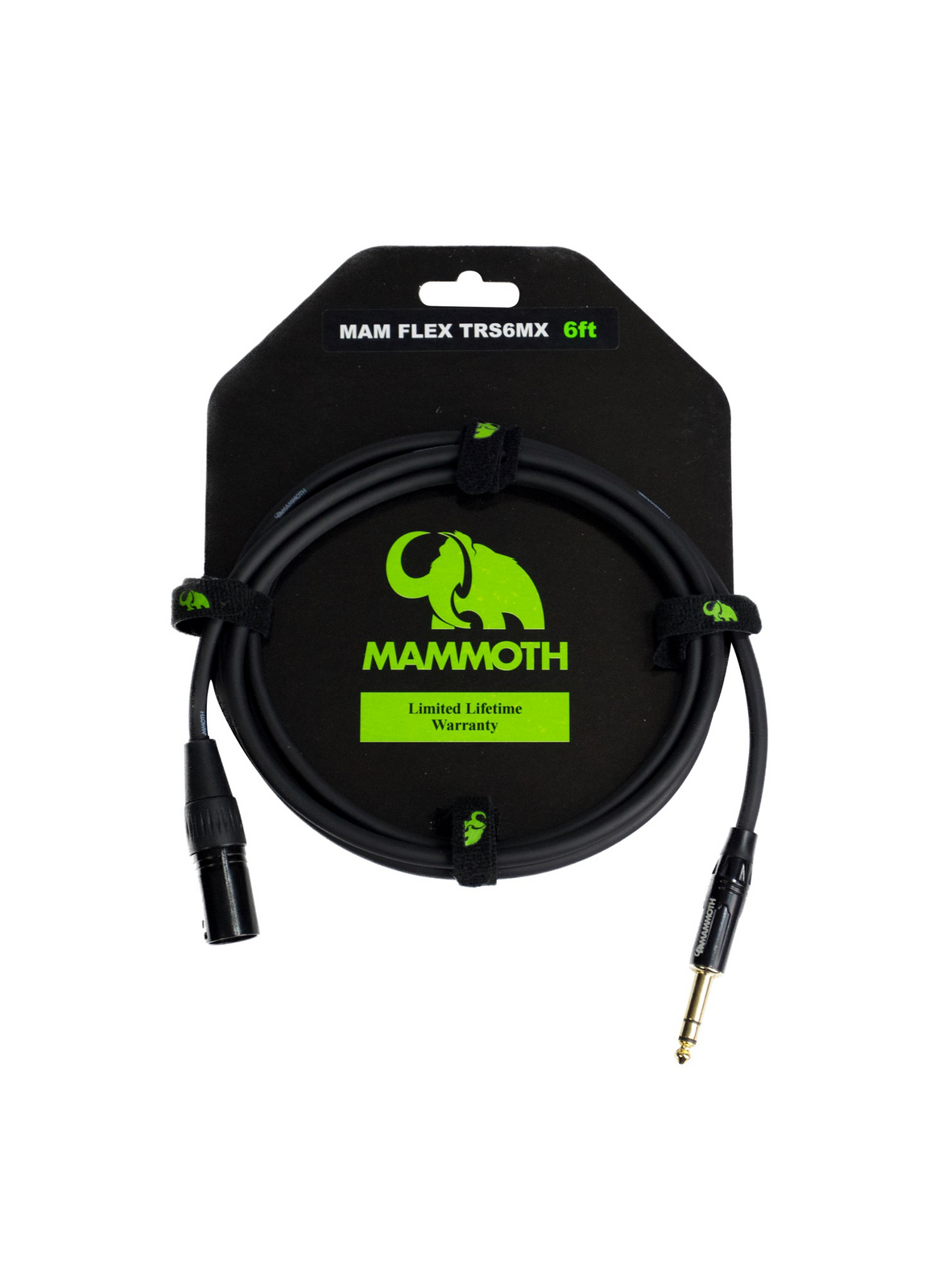 Mammoth Flex TRS6MX 6ft Audio Cable TRS Jack to Male XLR