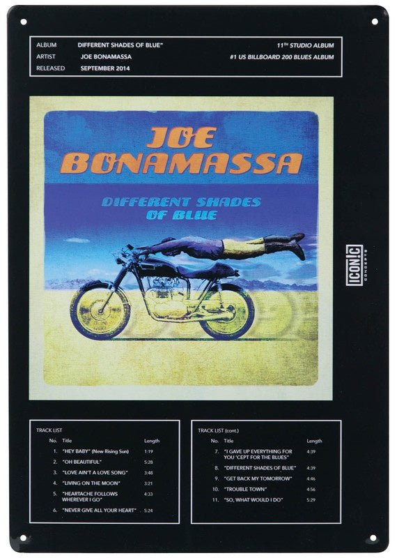 Joe Bonamassa Tin Sign - Different Shades of Blue