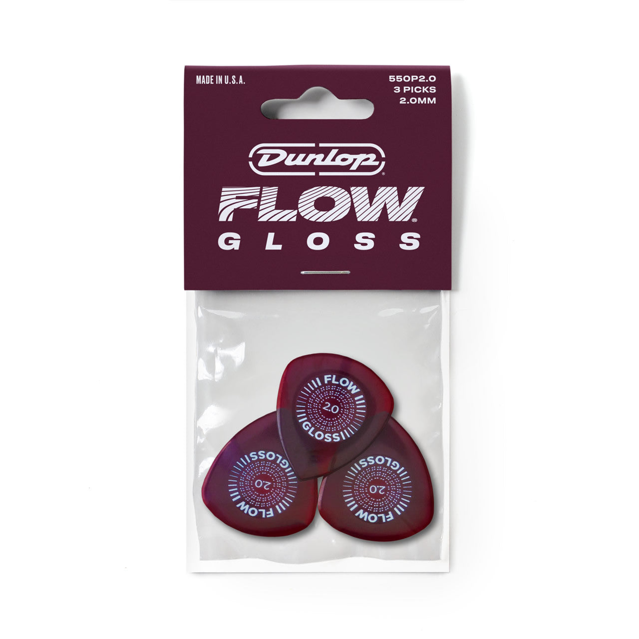 Dunlop Player's Pack | Flow® Gloss Pick 2.0mm | 3-Pack