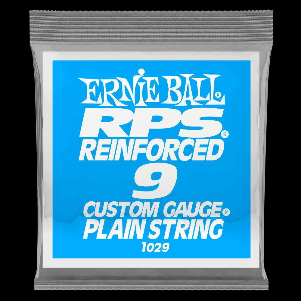 Ernie Ball .009 RPS Reinforced Plain Electric Guitar Strings 6 Pack