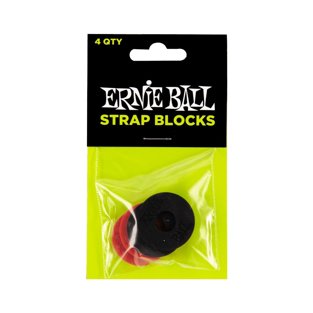 Ernie Ball P04603 Strap Blocks Red & Black - 4 Pack