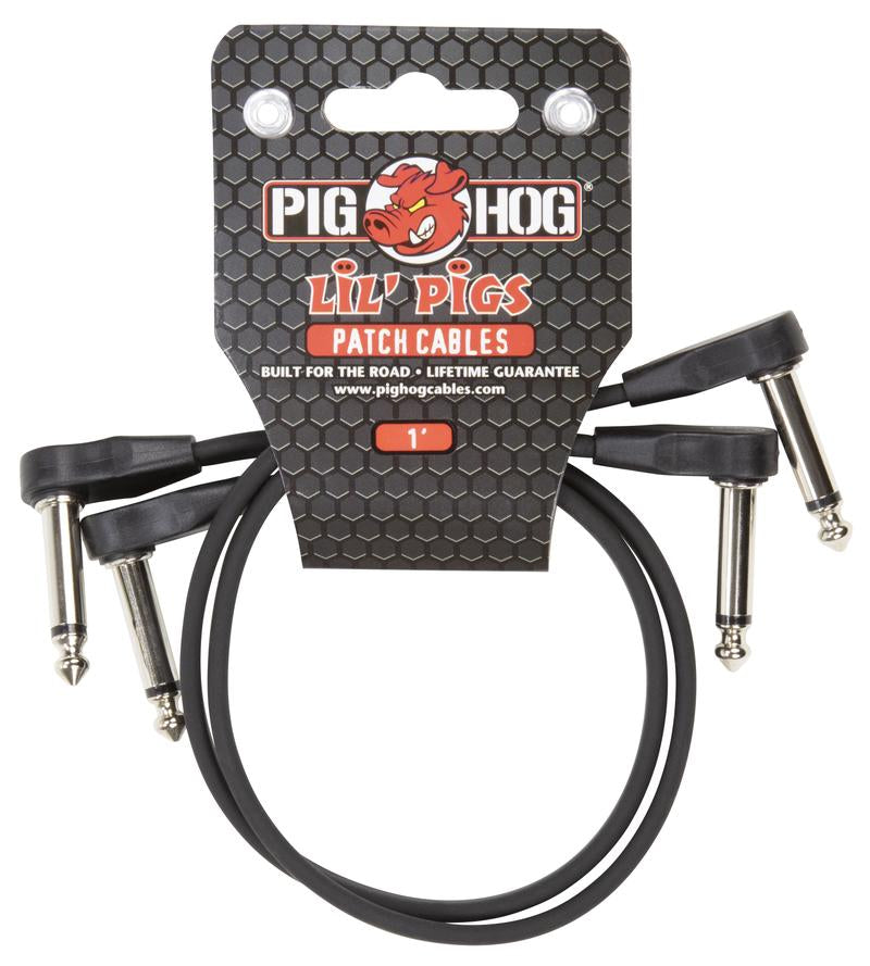 Pig Hog Lil Pigs Low Profile 1ft patch cables 2p