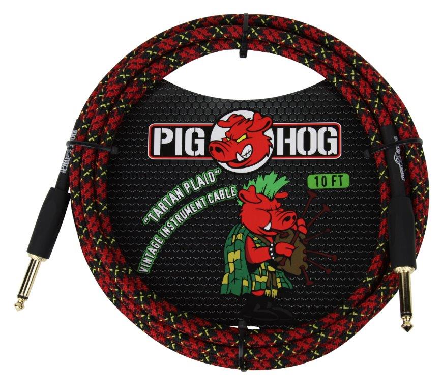 Pig Hog Tartan Plaid Instrument Cable 10ft