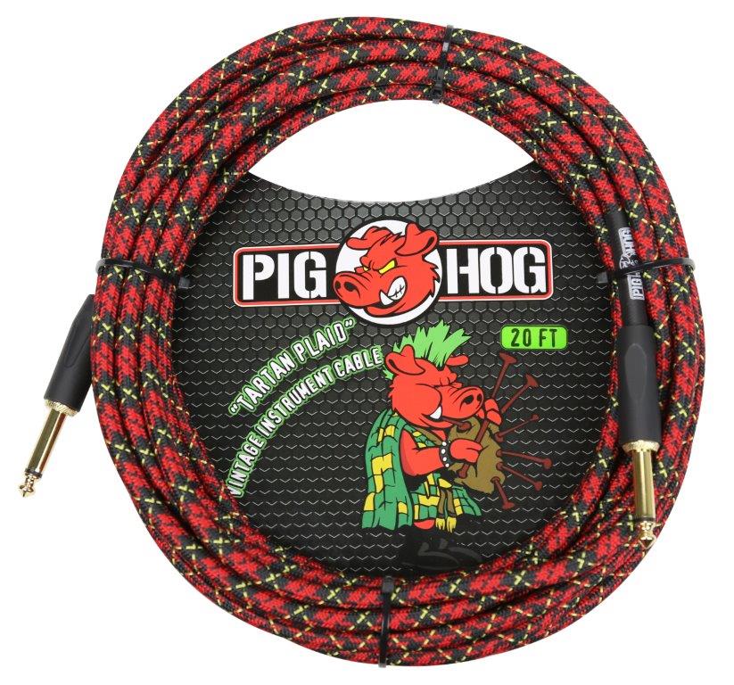 Pig Hog Tartan Plaid Instrument Cable 20ft