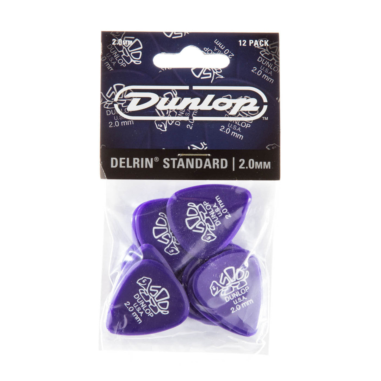 Dunlop Player's Pack | Delrin 500 Pick 2.0mm | 12-Pack