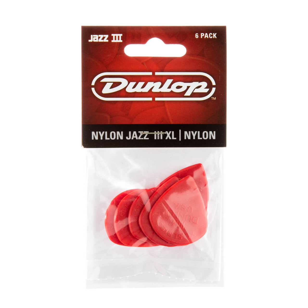 Dunlop Player's Pack | Dunlop Nylon Jazz III XL Pick 1.0mm | 6-Pack