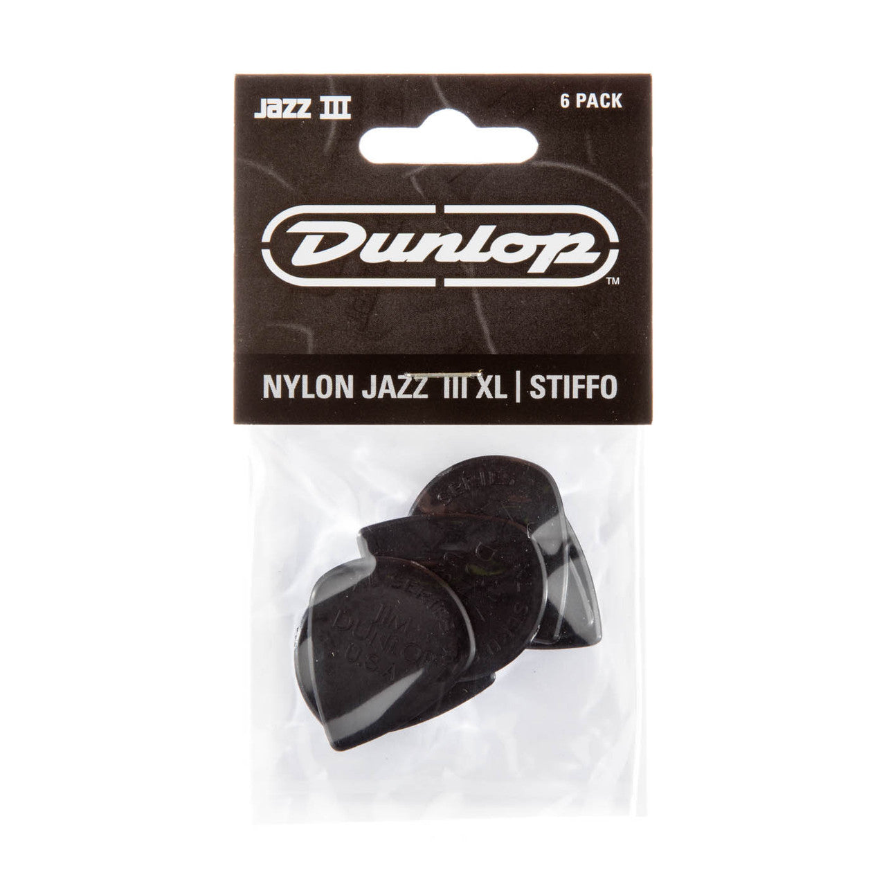 Dunlop Player's Pack | Dunlop Nylon Jazz III XL Stiffo 1.38mm | 6-Pack