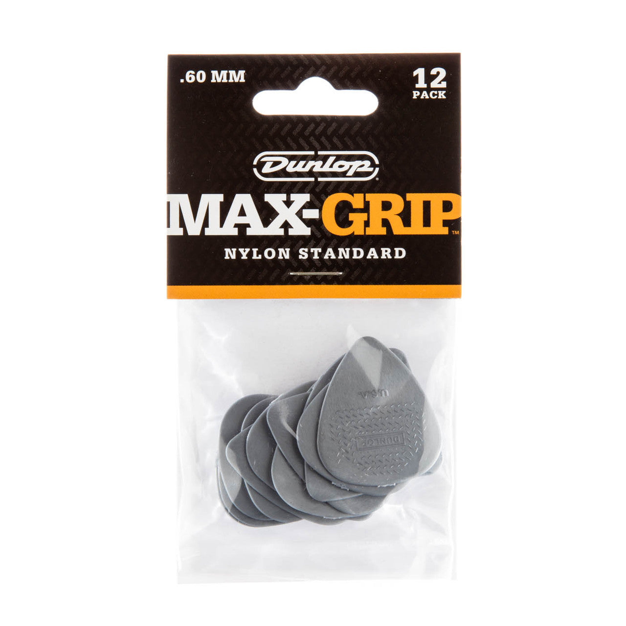 Dunlop Player's Pack | Max-Grip® Nylon Standard Pick .60mm | 12-Pack