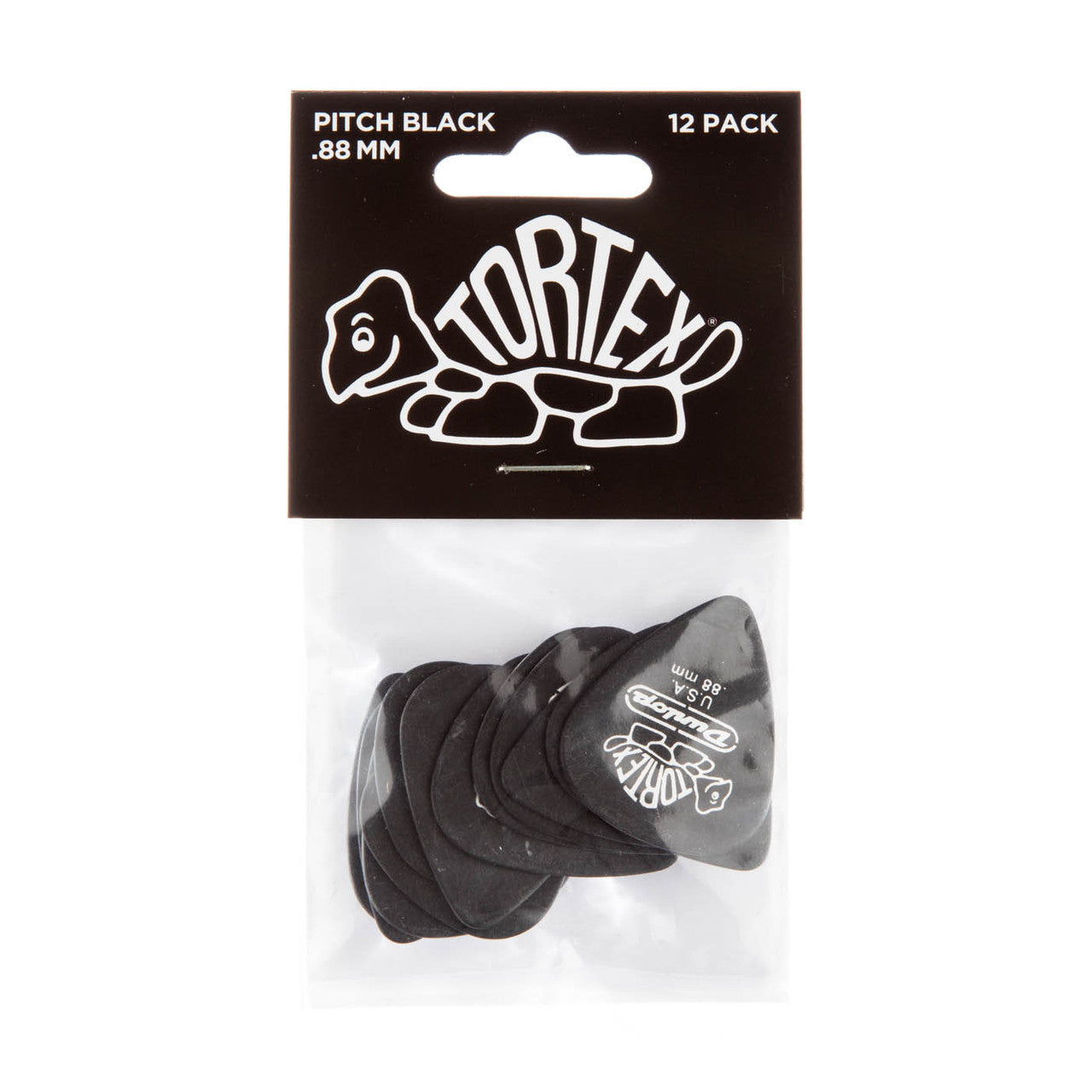 Dunlop Player's Pack | Tortex® Pitch Black Standard Pick .88mm | 12-Pack