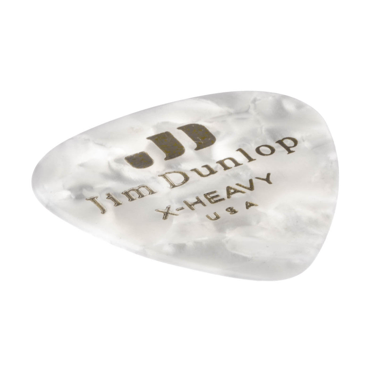 Dunlop Celluloid White Pearloid Classics Pick Extra Heavy Gauge