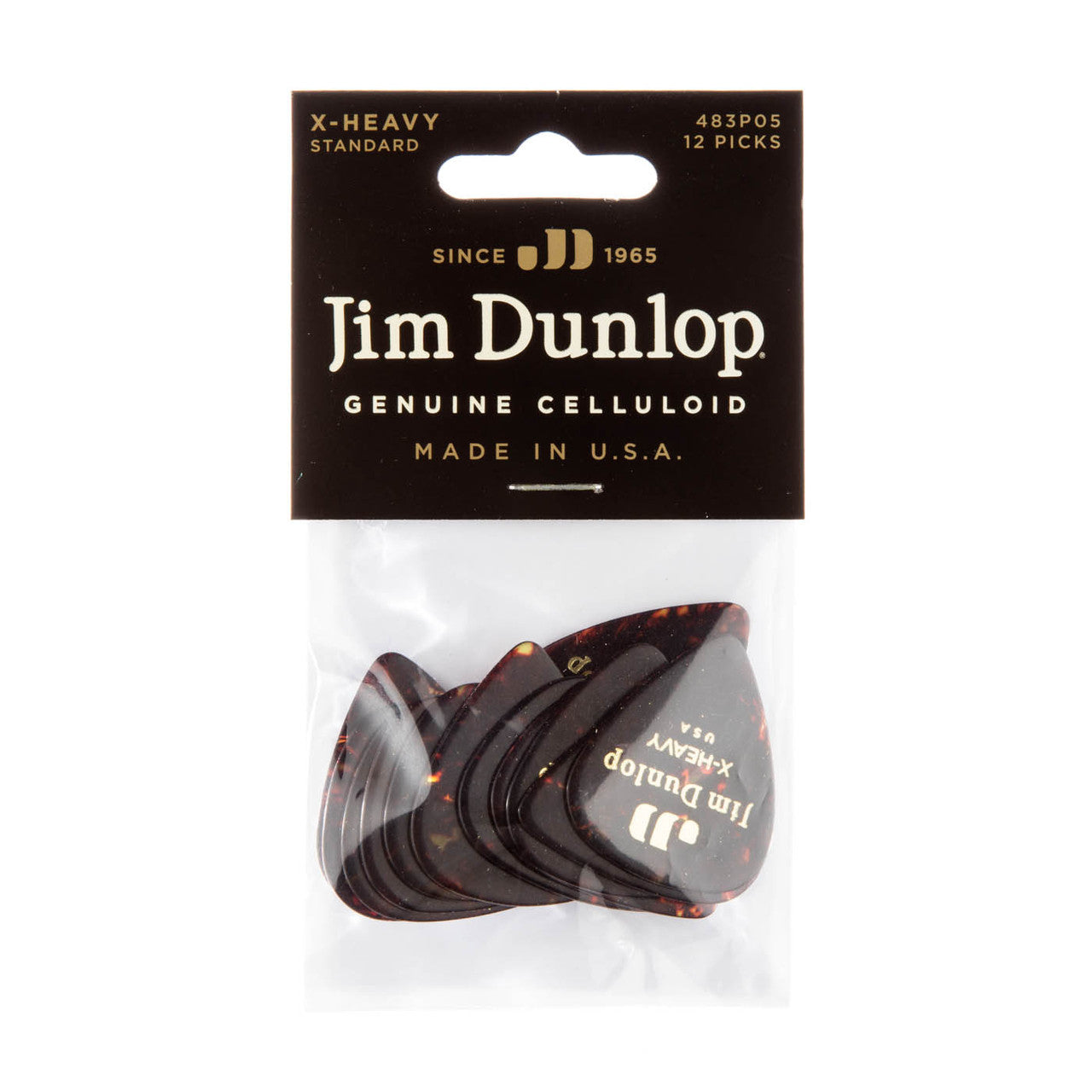 Dunlop Player's Pack | Celluloid Shell Classics Pick Extra Heavy Gauge | 12-Pack