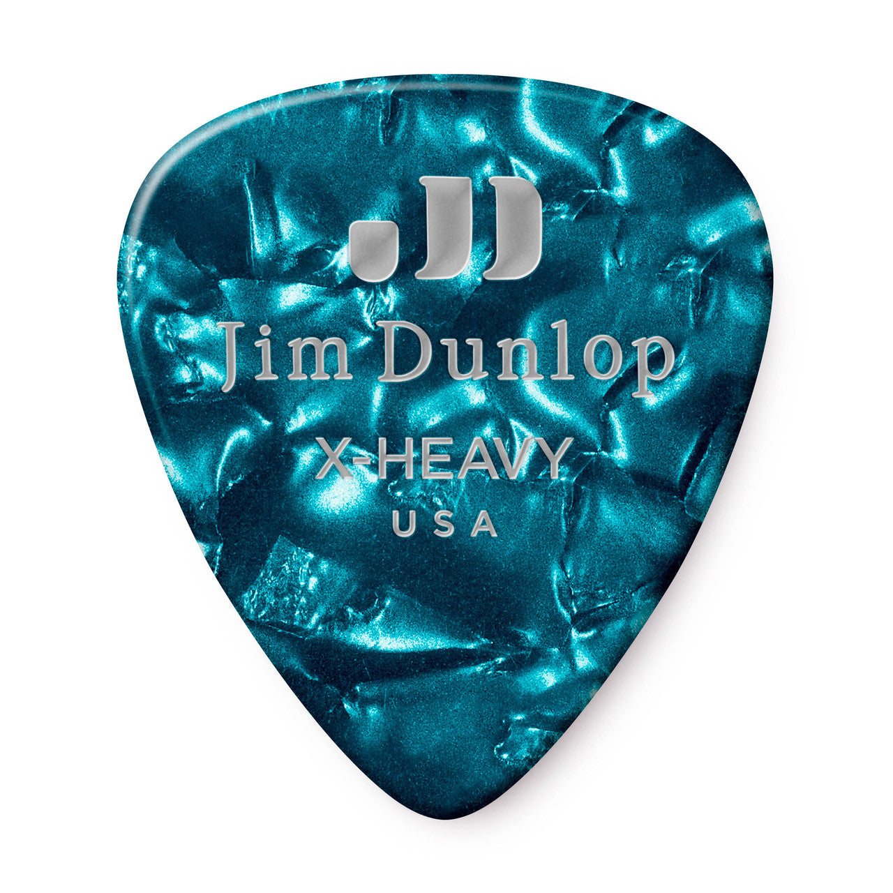 Dunlop Celluloid Turqoise Pearloid Classics Pick Extra Heavy Gauge