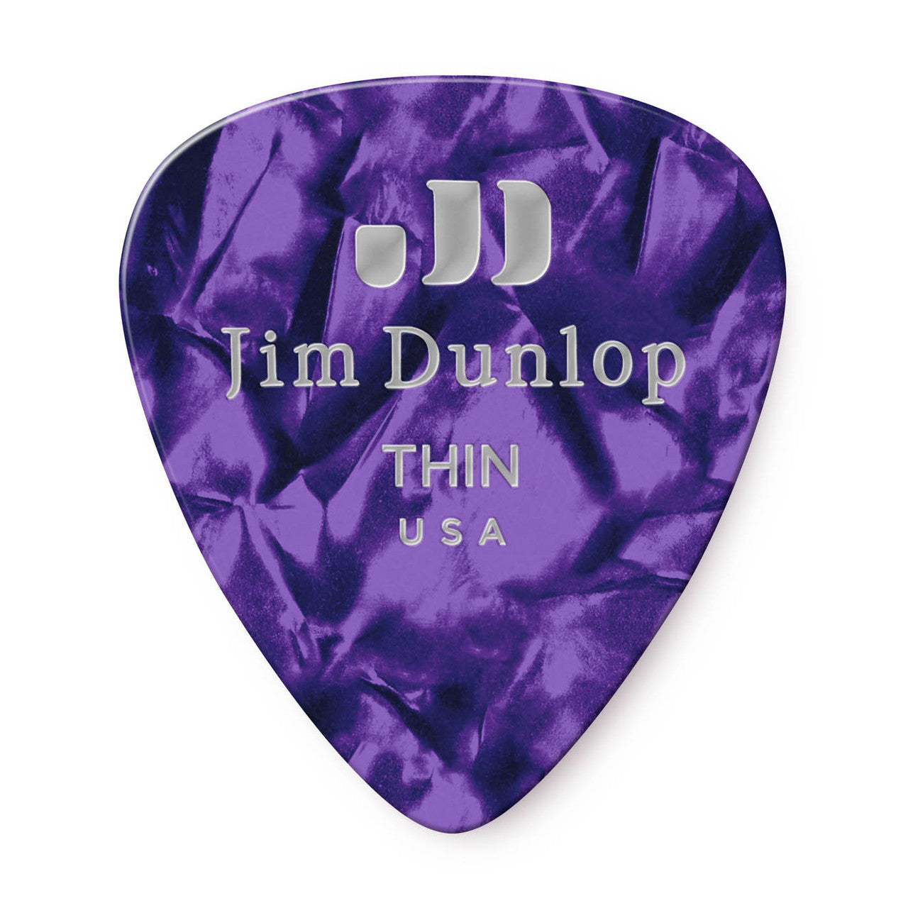 Dunlop Celluloid Purple Pearloid Classics Pick Thin Gauge