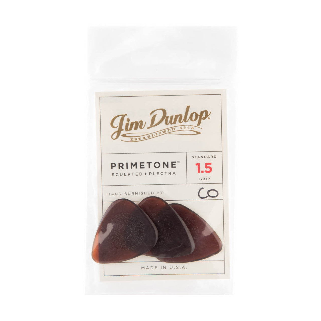 Dunlop Player's Pack | Primetone® Standard Grip Pick 1.5mm | 3-Pack