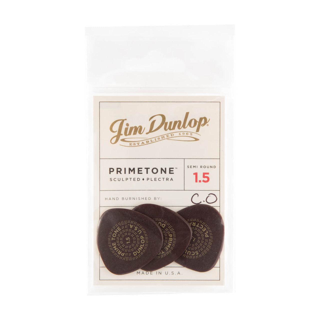 Dunlop Player's Pack | Primetone® Semi Round Smooth Pick 1.5mm | 3-Pack